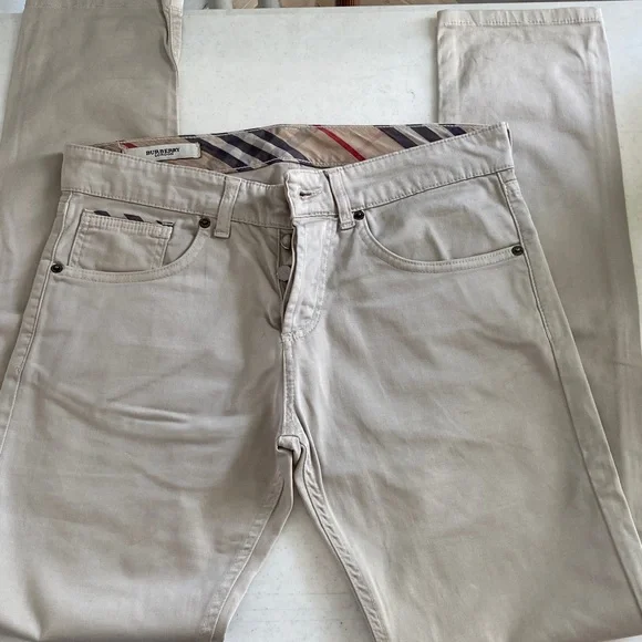 Burberry Light Beige Khaki Pants - Picture 1 of 13